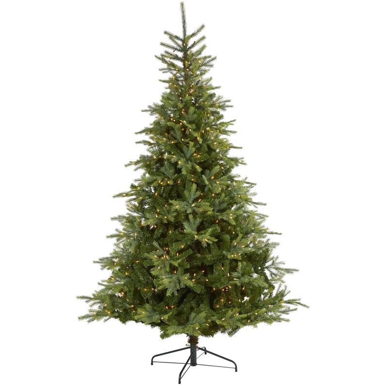 8 North Carolina Spruce Artificial Christmas Tree with 650 Clear Lights and 1303 Bendable Branches