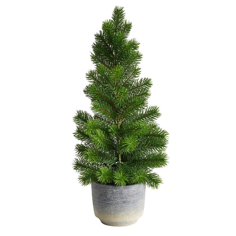 22 Artificial Pine Christmas Tree in Decorative Planter