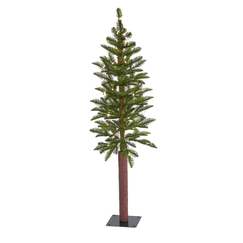 4 Alaskan Alpine Artificial Christmas Tree with 50 Clear Microdot (Multifunction) LED Lights and 56 Bendable Branches