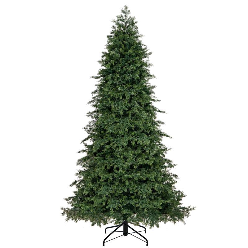 Artificial Christmas Tree, 7.5 ft, Hinged With 721/1019 Branch Tips, Green