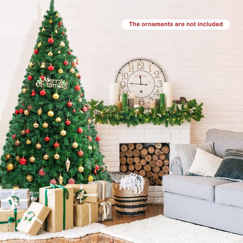 Artificial PVC Hinged Christmas Tree with Solid Metal Stand-8 ft