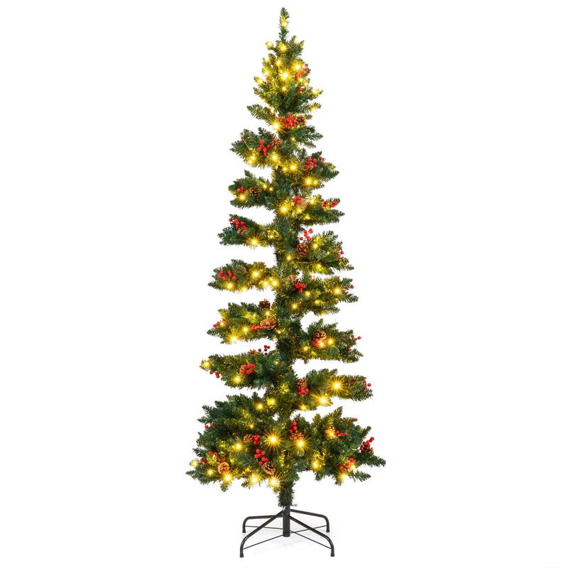Pre-Lit Artificial Christmas Tree, 7 ft, 791 Branch Tips, 8 Modes, Green