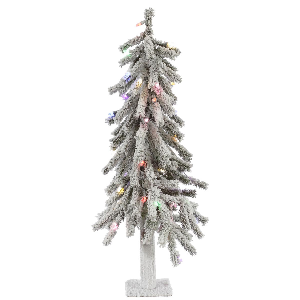 Vickerman 2ft. Alpine Artificial Christmas Tree Multi-Colored LED lights