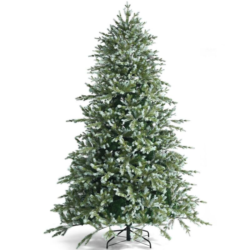 8 Feet Hinged Artificial Christmas Spruce Tree, Green - Green
