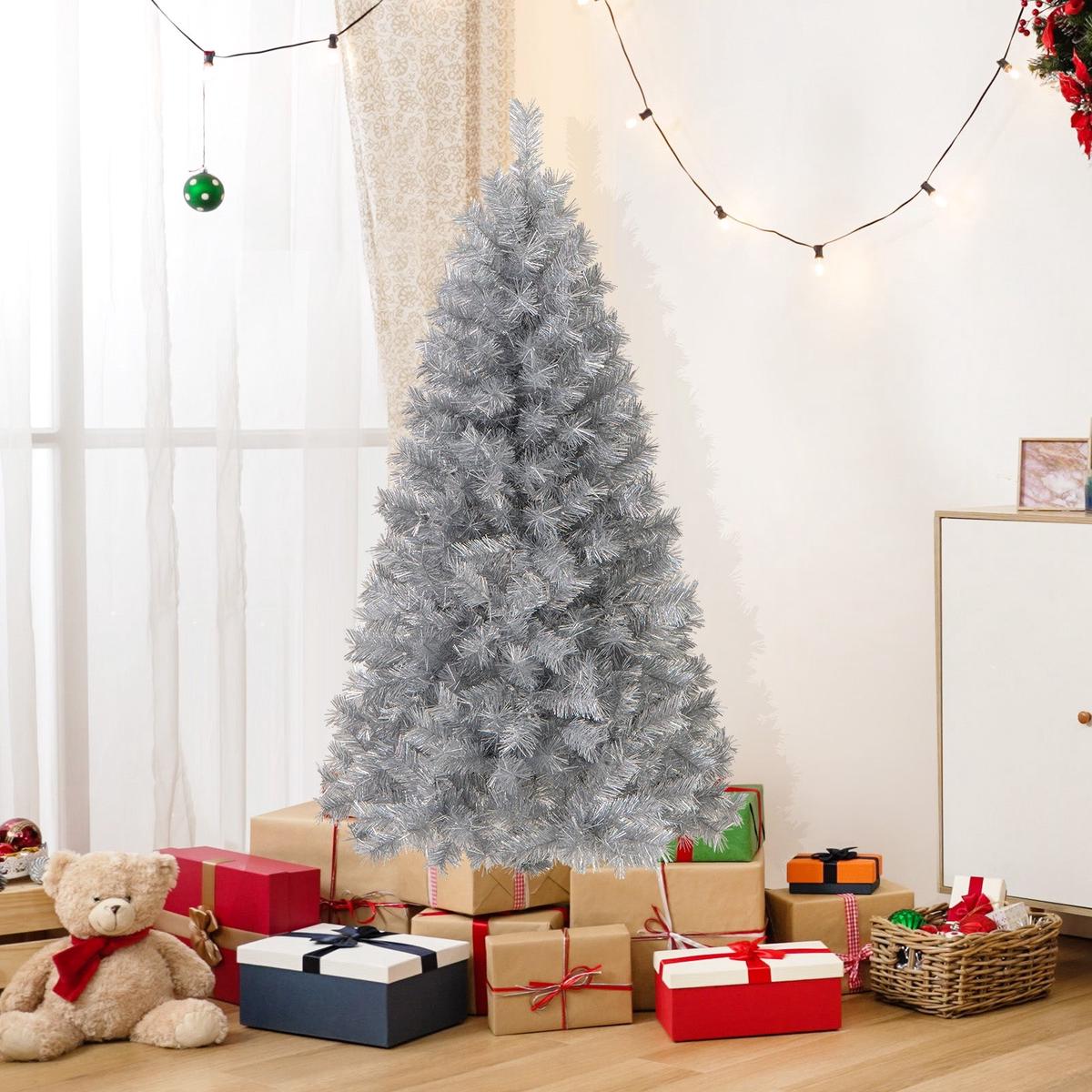LED  - 5  Artificial Xmas Tree with Branch Tips and Warm White LED Lights-5FT