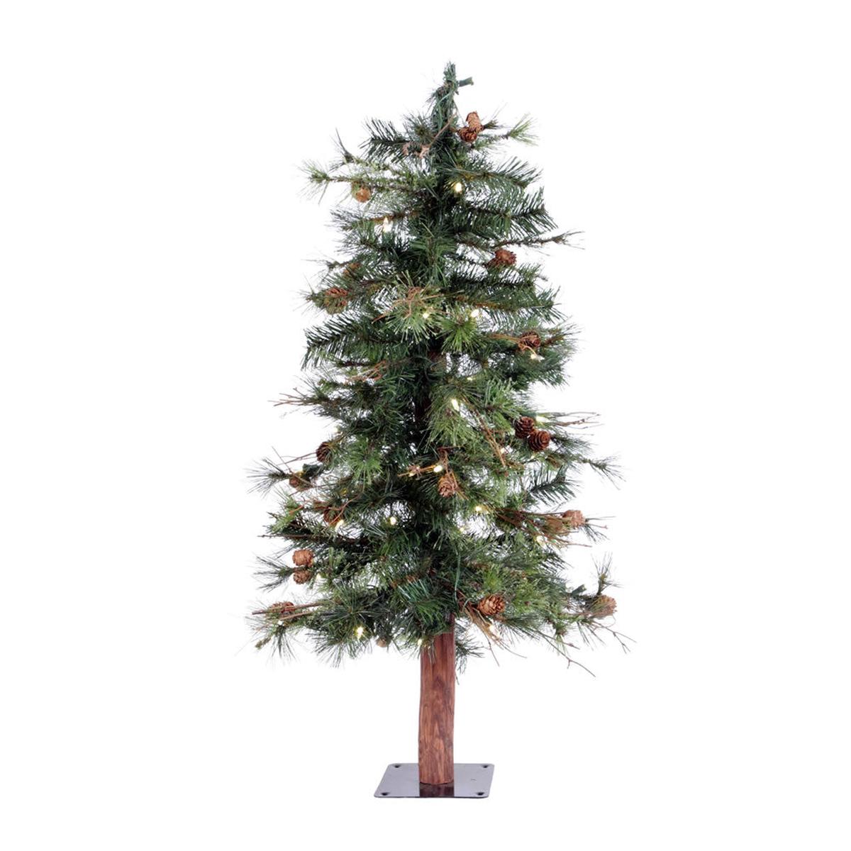 Vickerman 2ft. Mixed Country Alpine Artificial Christmas Tree in LED Lights