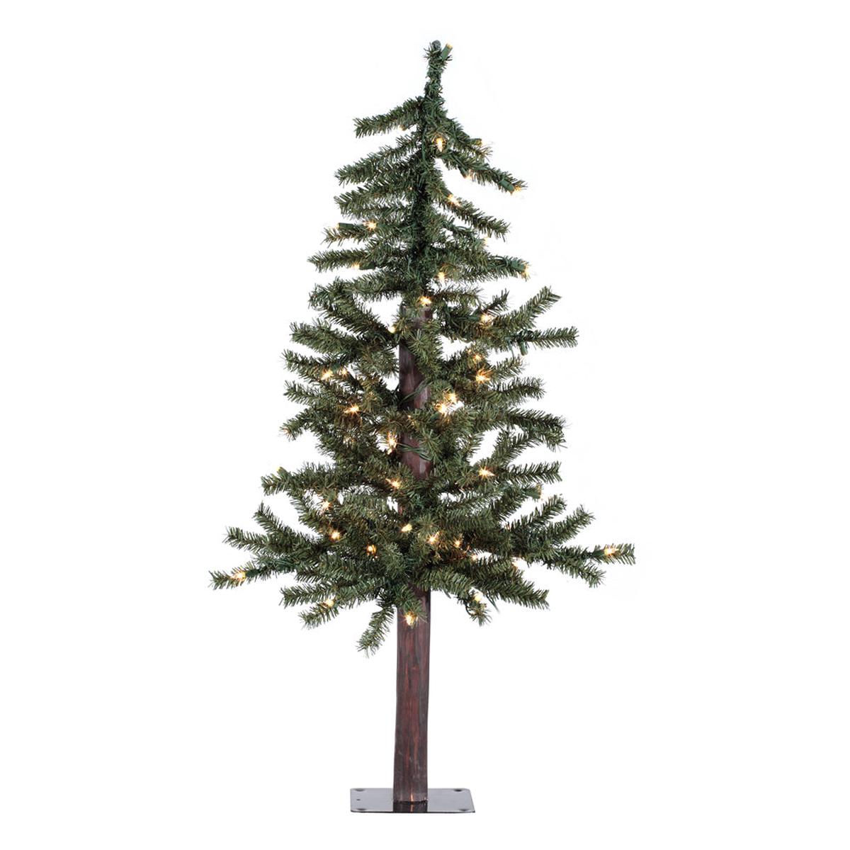 Vickerman 2ft. x 21in. Alpine Artificial Christmas Tree Warm White LED Lights