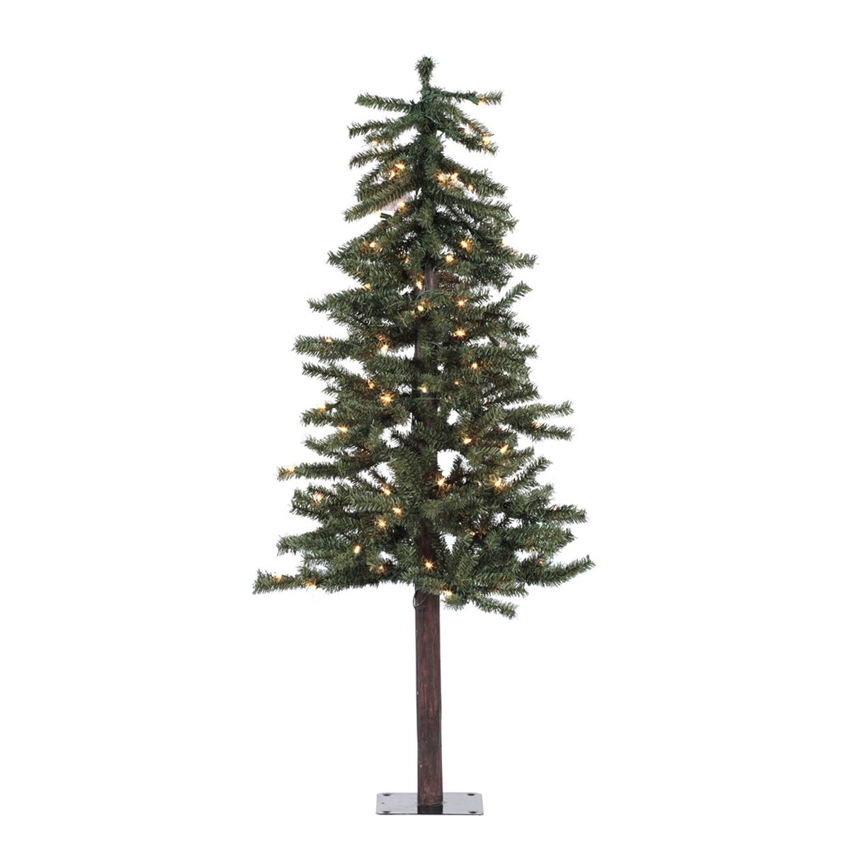 Vickerman 4ft. x 25.5in. Alpine Artificial Christmas Tree Warm White LED Lights