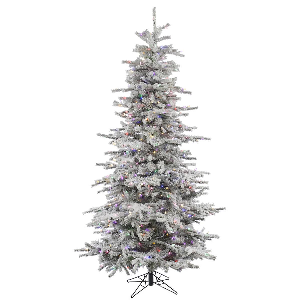 Vickerman 7.5ft. Sierra Fir Slim Artificial ChristmasTree Multi-Colored LED lights