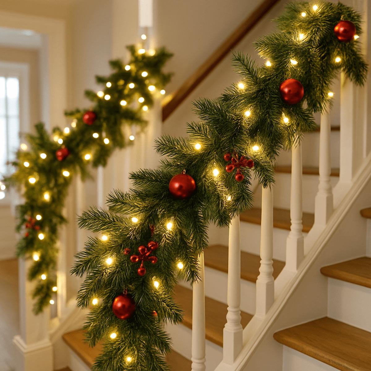 1000 Compact Christmas Tree Lights with Timer - Warm White
