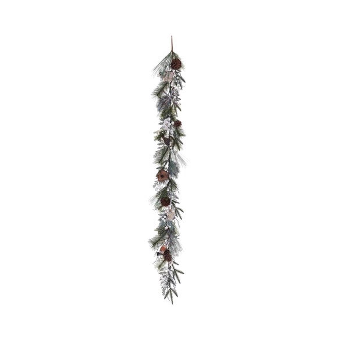 deco garland robin birdhouse10x18x178cm