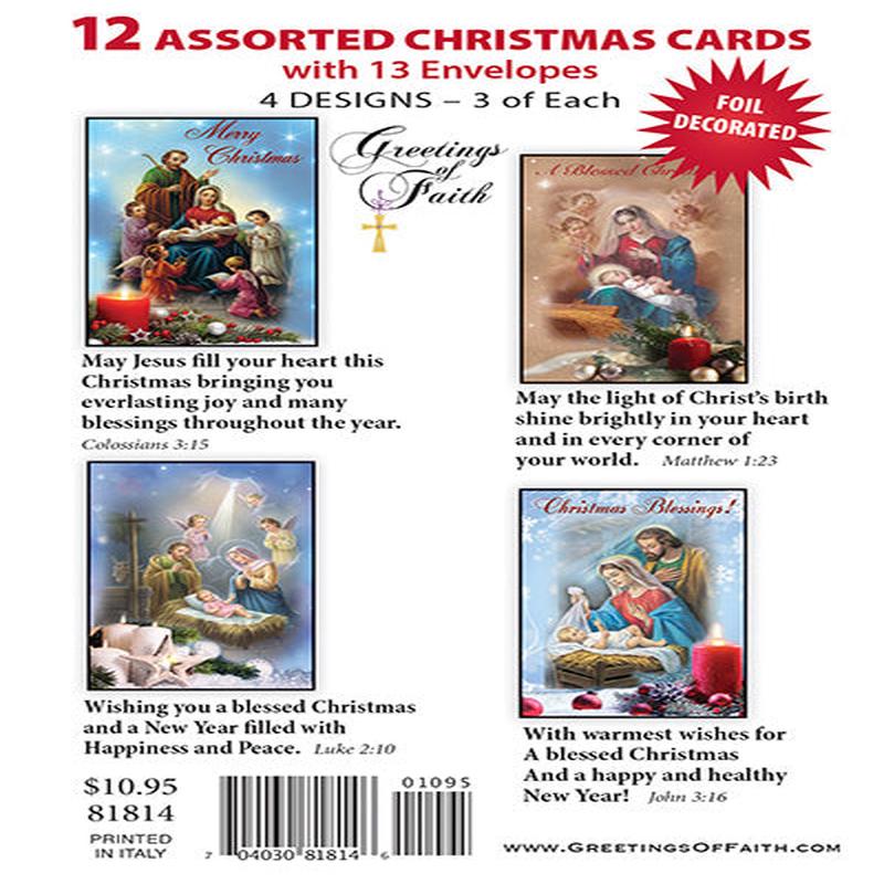 12CT ASSORTED Christmas|||BOXED