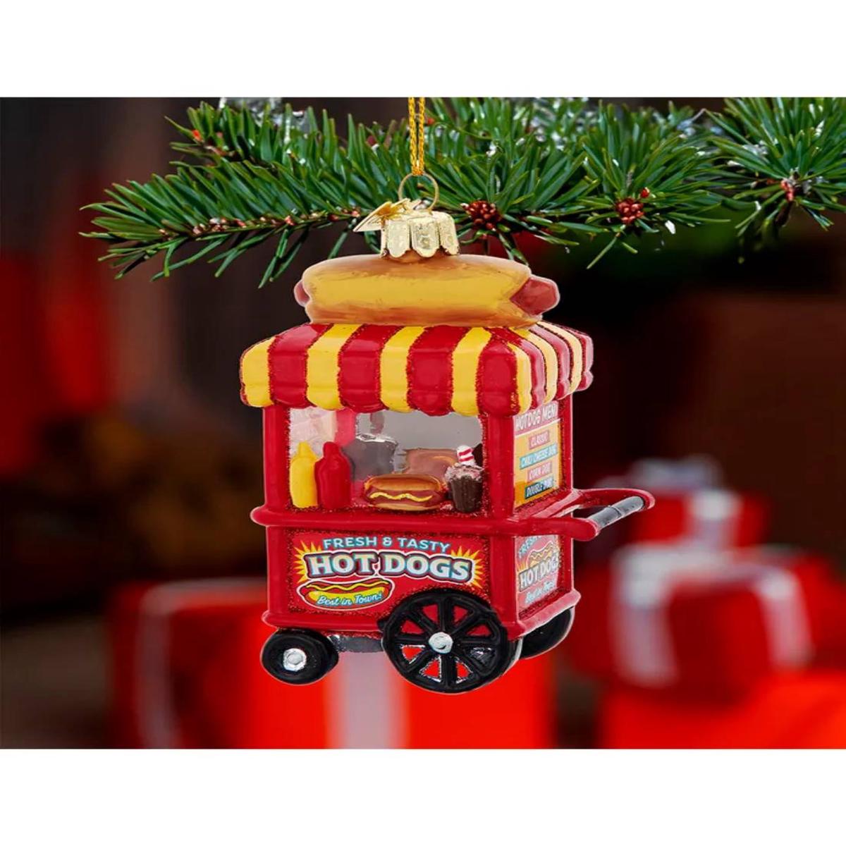 11cm Hot Dog Cart Christmas Tree Decoration