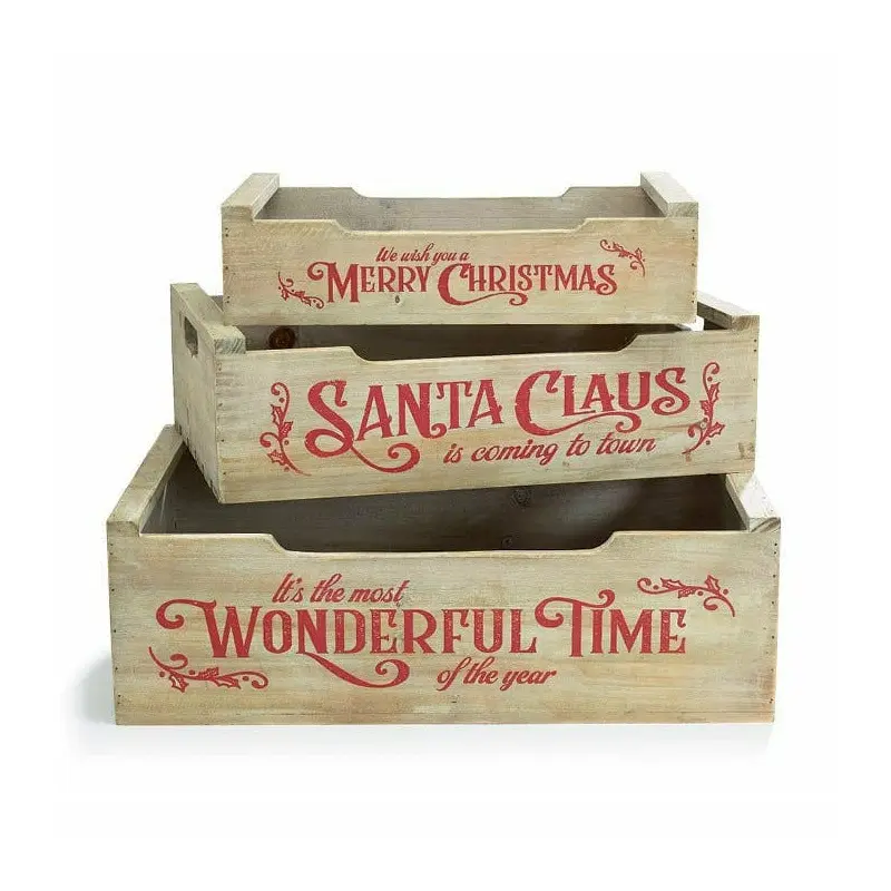 WOODLAND NESTED CHRISTMAS CRATES