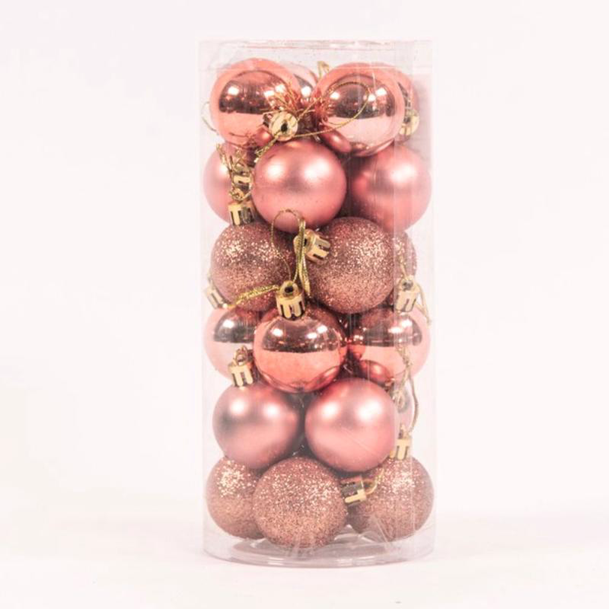 (Net) Rose Set Of 20 Pcs Christmas Balls