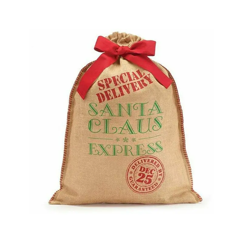 SANTA CLAUS EXPRESS BURLAP SACK