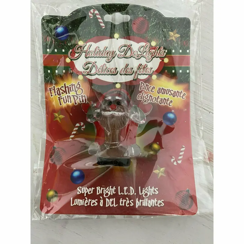 Santa Flashing Fun Pin