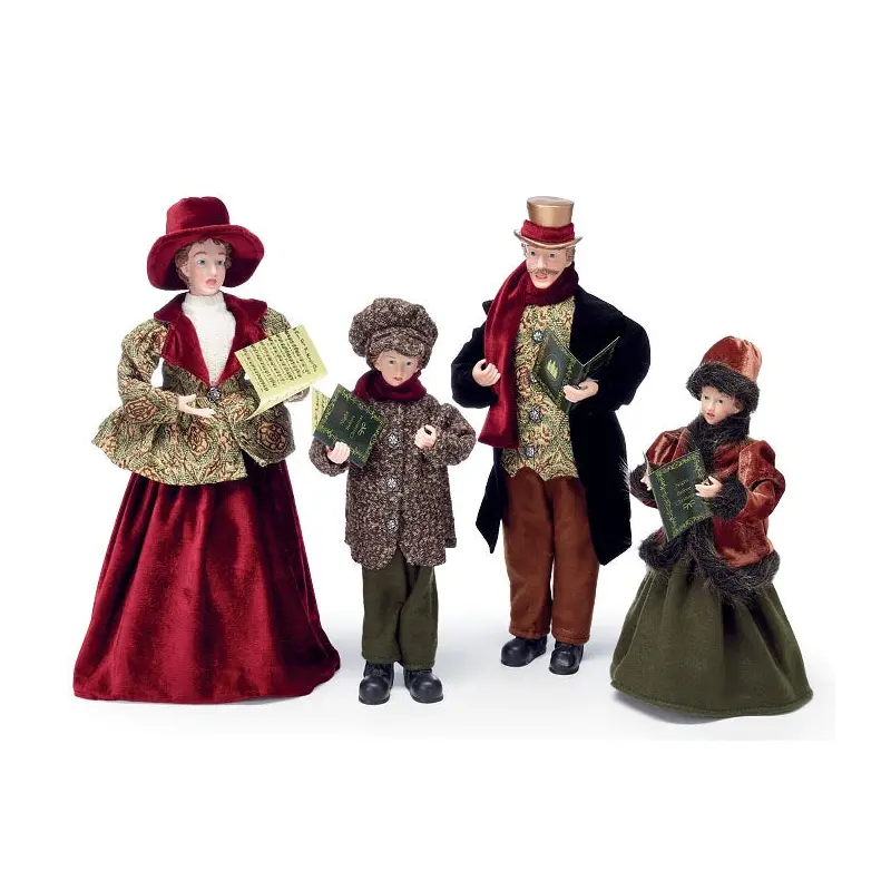 SMALL STANDING HOLIDAY CAROLER FAMILY