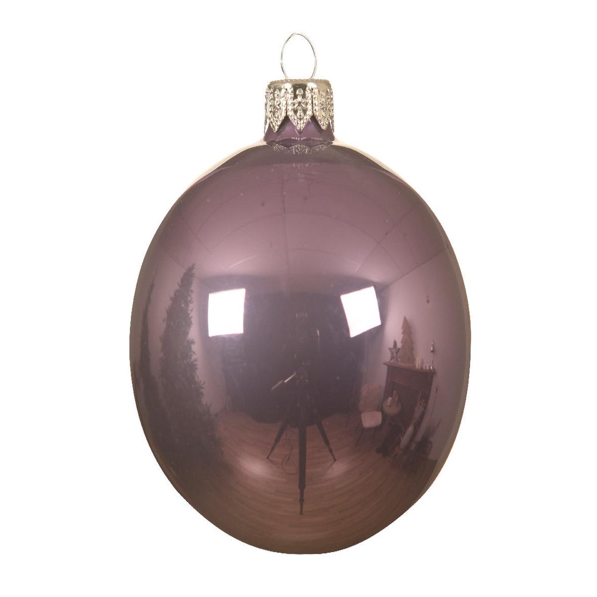 10cm Purple Pink Glass Christmas Tree Ball