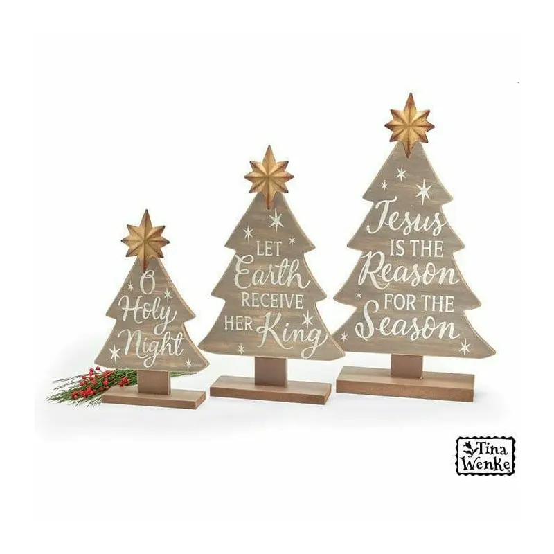 TINA WENKE NATURAL WOOD CHRISTMAS TREE