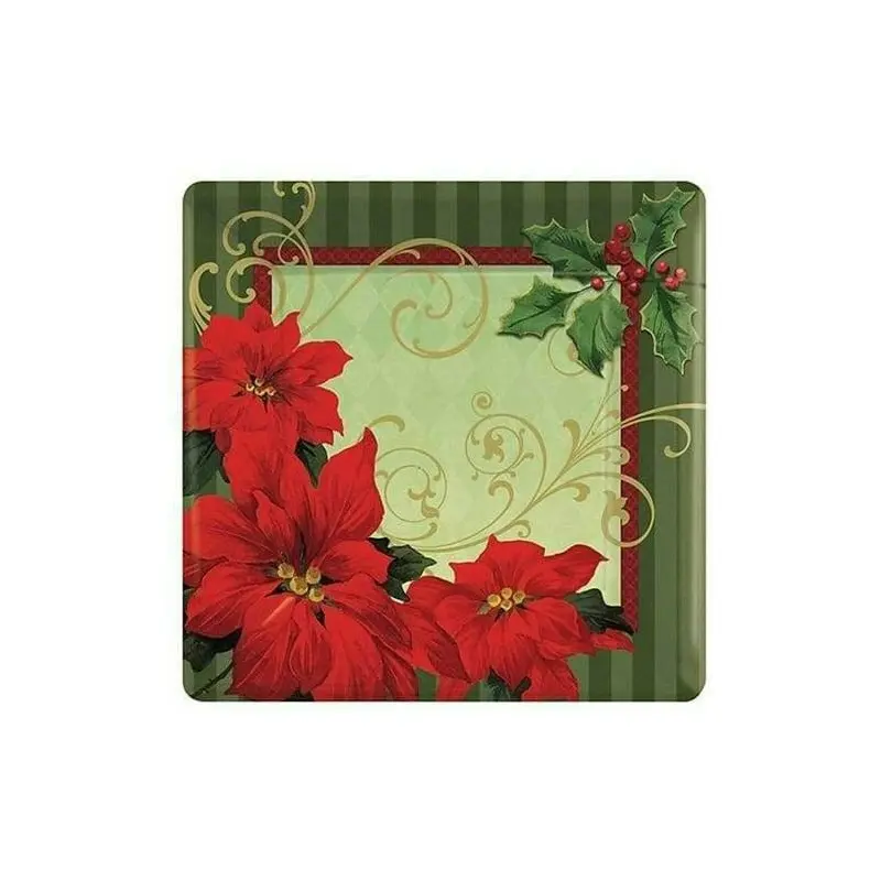 Vintage Poinsettia Plates 18ct