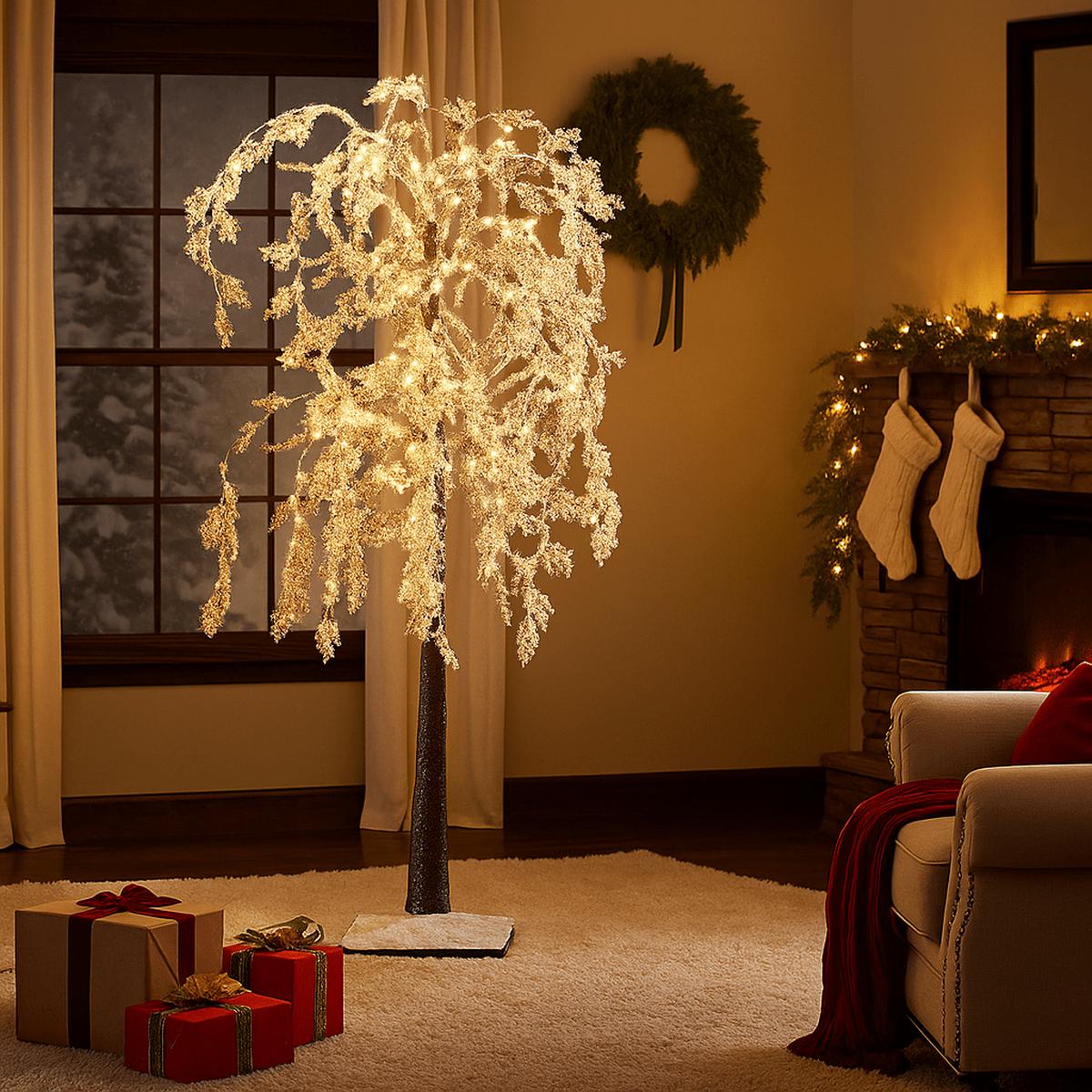 White Micro LED Willow Tree - 180cm