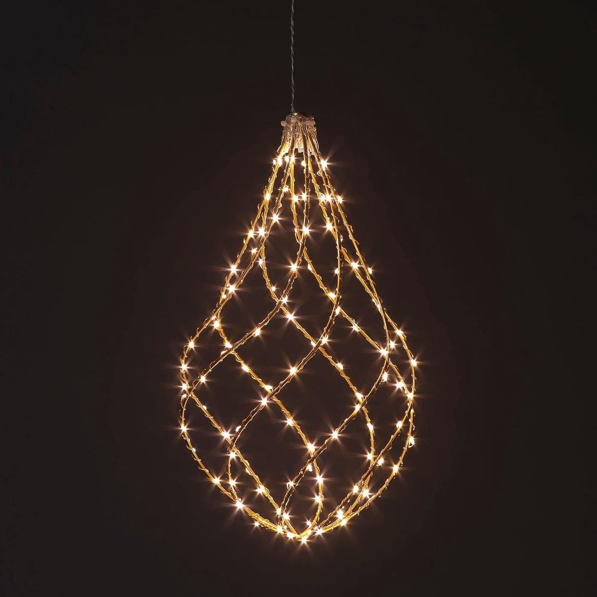 112 LED Waterfall Teardrop Light Decoration - 40cm Hanging Ornament