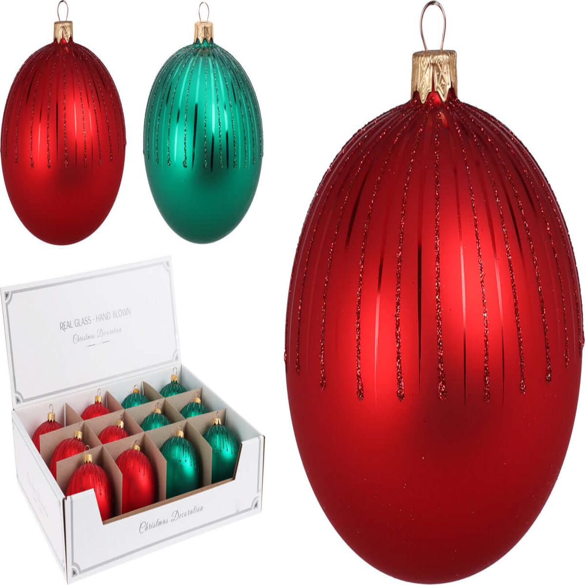 10cm Glitter Christmas Tree Ball, Assorted Product
