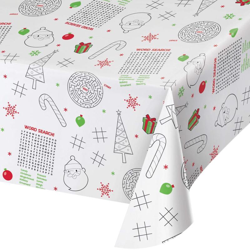 12/Case Bulk Christmas Activity Paper Tablecover