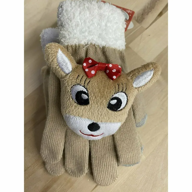 Rudolph the Red Nose Reindeer Girl Gloves
