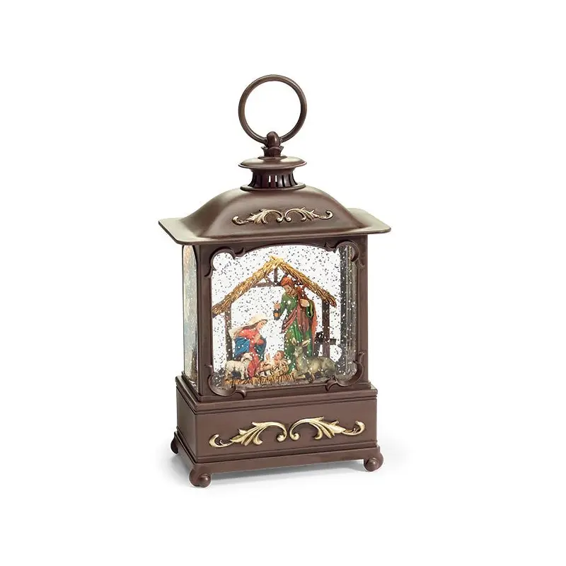NATIVITY LANTERN SNOW GLOBE
