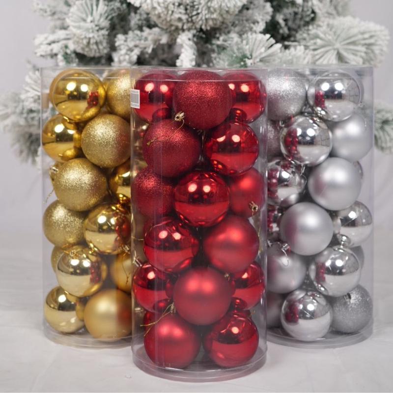 (Net) Gold  Set Of 20 Pcs Christmas Balls
