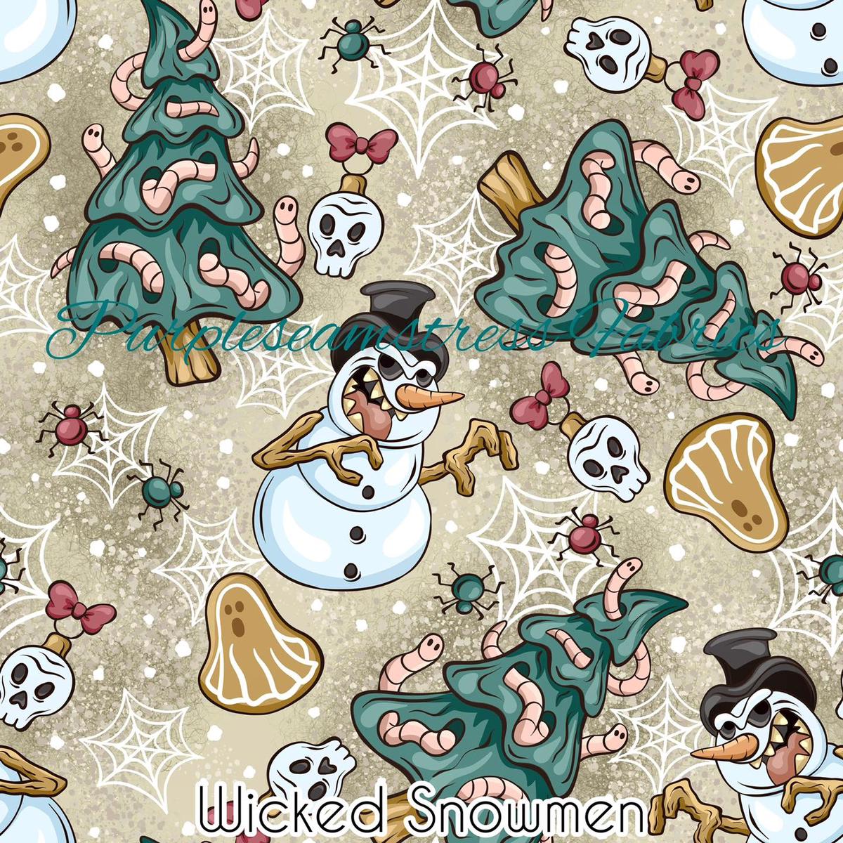Wicked Snowmen  Fabric