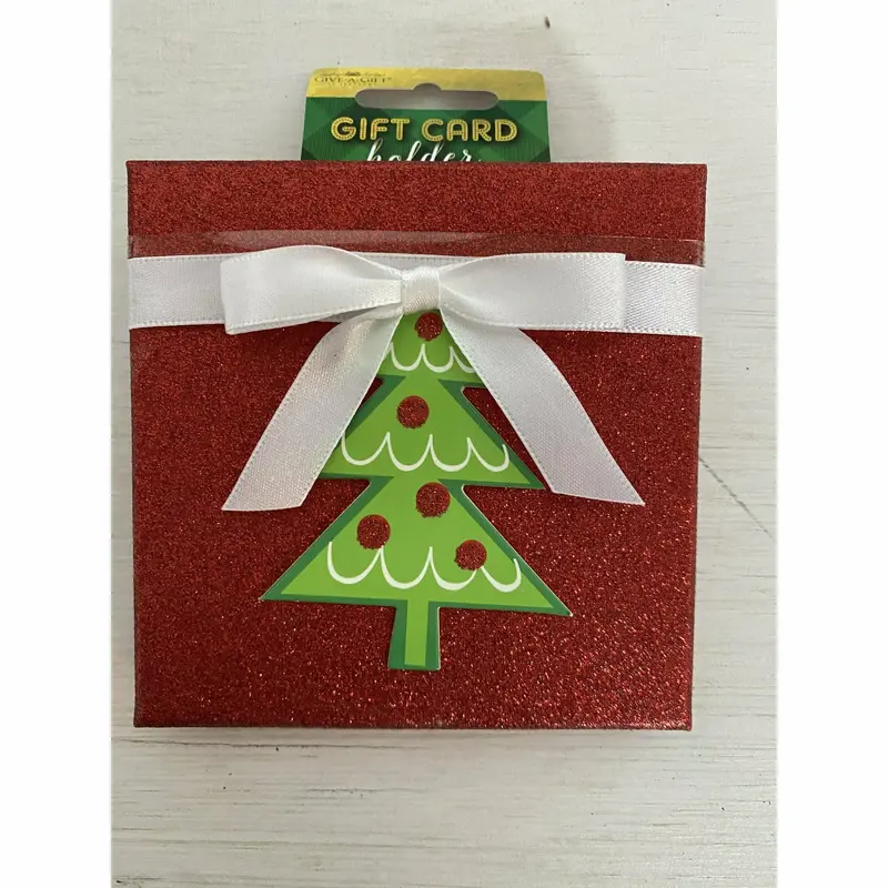 Red Glitter Gift Card Holder