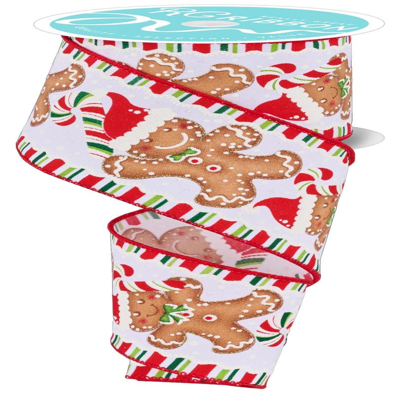 10 Yards of Peppermint Gingerbread Ribbon