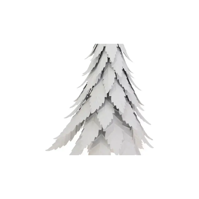 White Metal Tree w/ Texture Branches Christmas