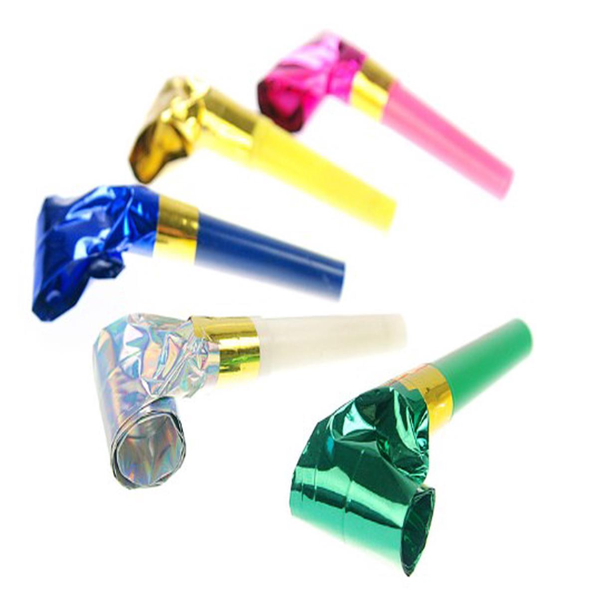 10 Assorted Holographic Whistles