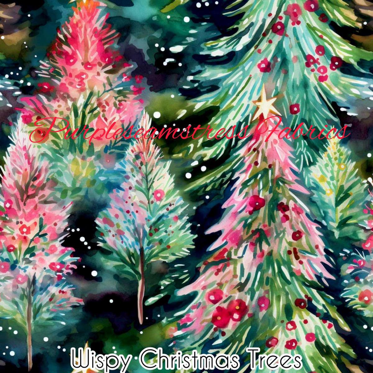 Wispy Christmas Trees  Fabric