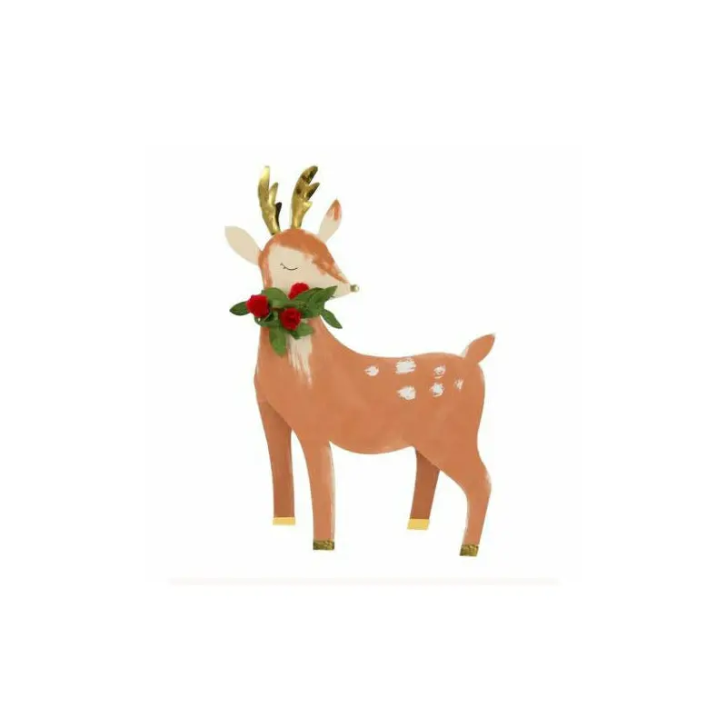Festive Reindeer Stand Up Christmas Card