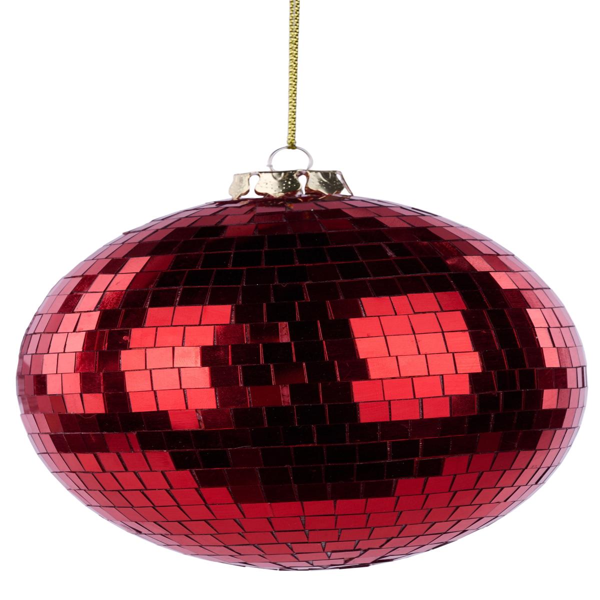 100MM Red Mirror Ball Ornament