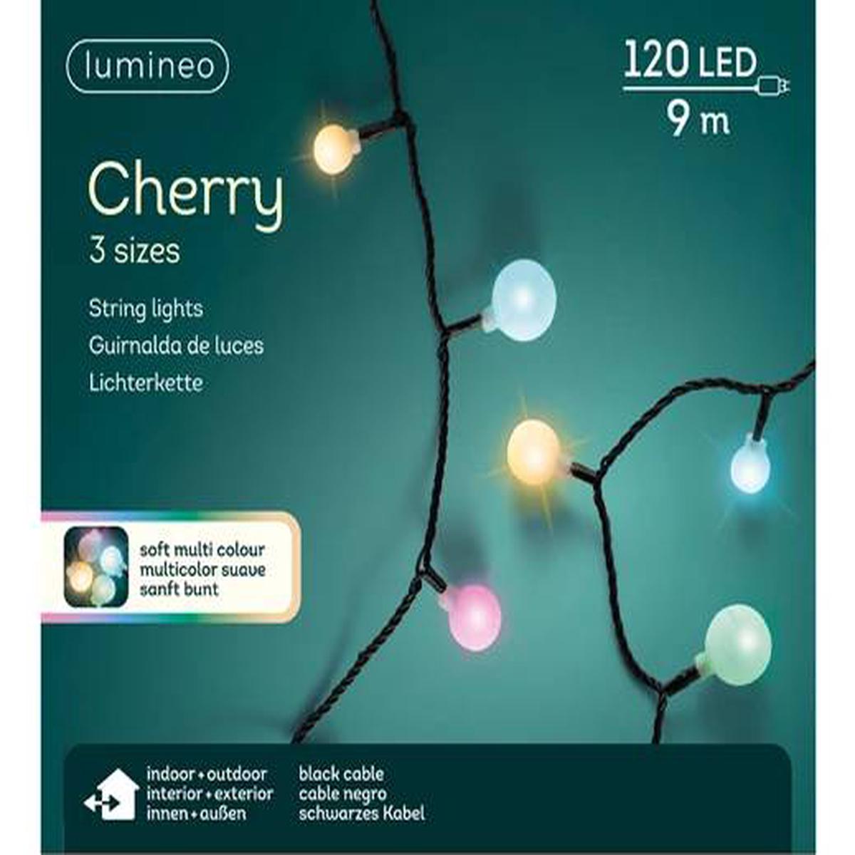 120 LED Cherry Christmas Lights, Fixed, Multicolor, 9m