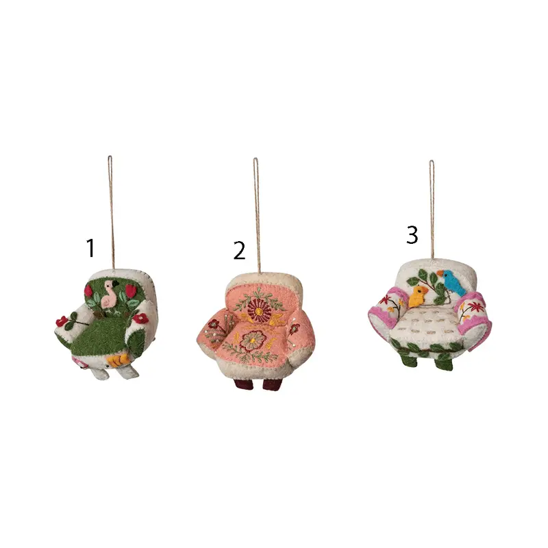 Wool Felt Chair Ornament - 3 Style Options