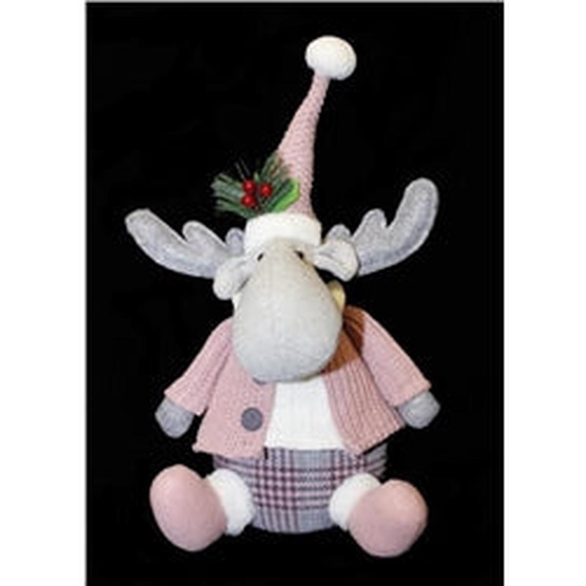 WINTER BLUSH SITTING MOOSE