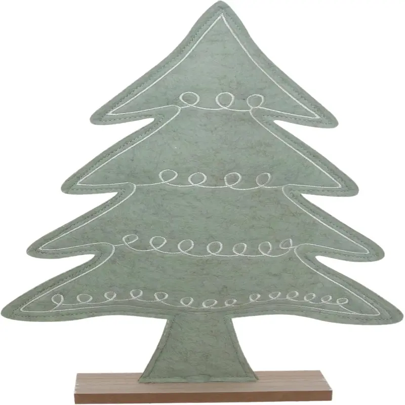 Felted Christmas Tree Winter Holiday Decorations for Home, 15.5