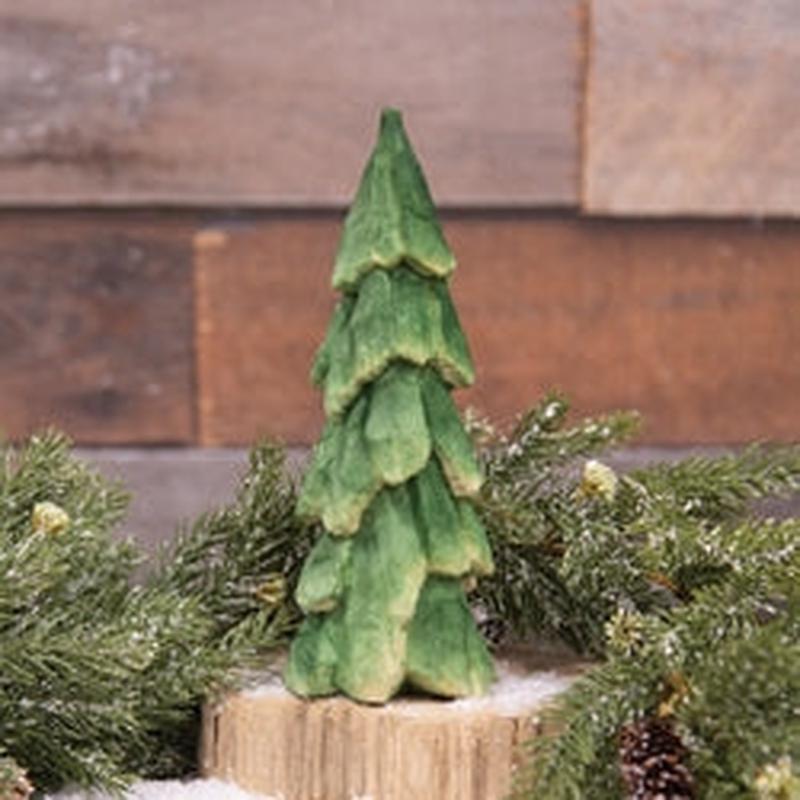 Wood Carved Christmas Tree Sitter 8