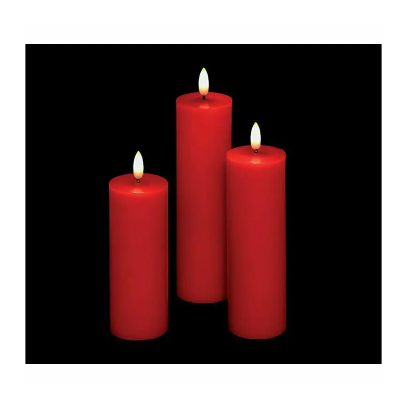 CANDLE PATRIA SET RED PILLAR