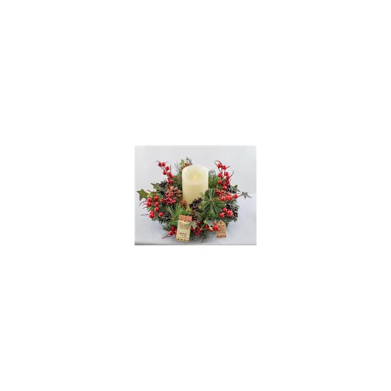 WOODLAND BERRY CANDLE WREATH (CANDLE NOT INCLUDED) 35x35x12 cm