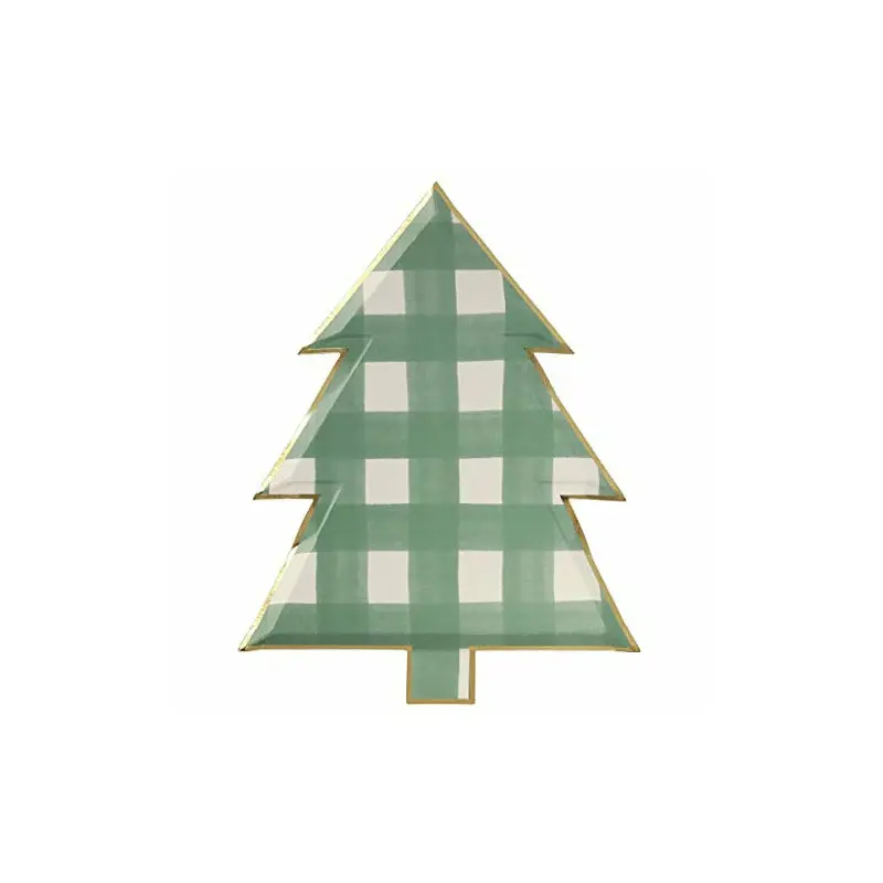 Gingham Tree Plates