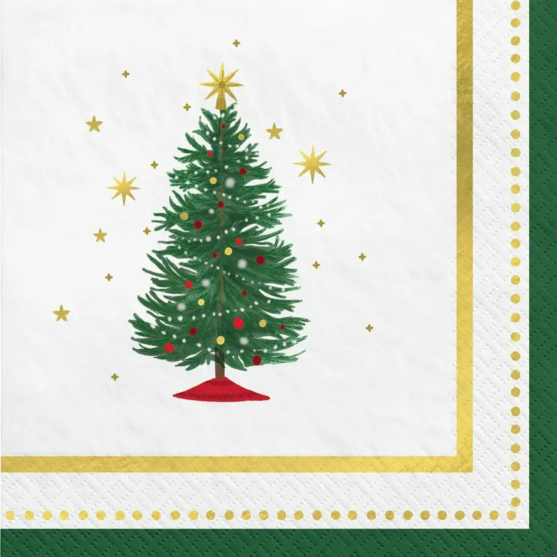 Joyful Tree Beverage Napkins