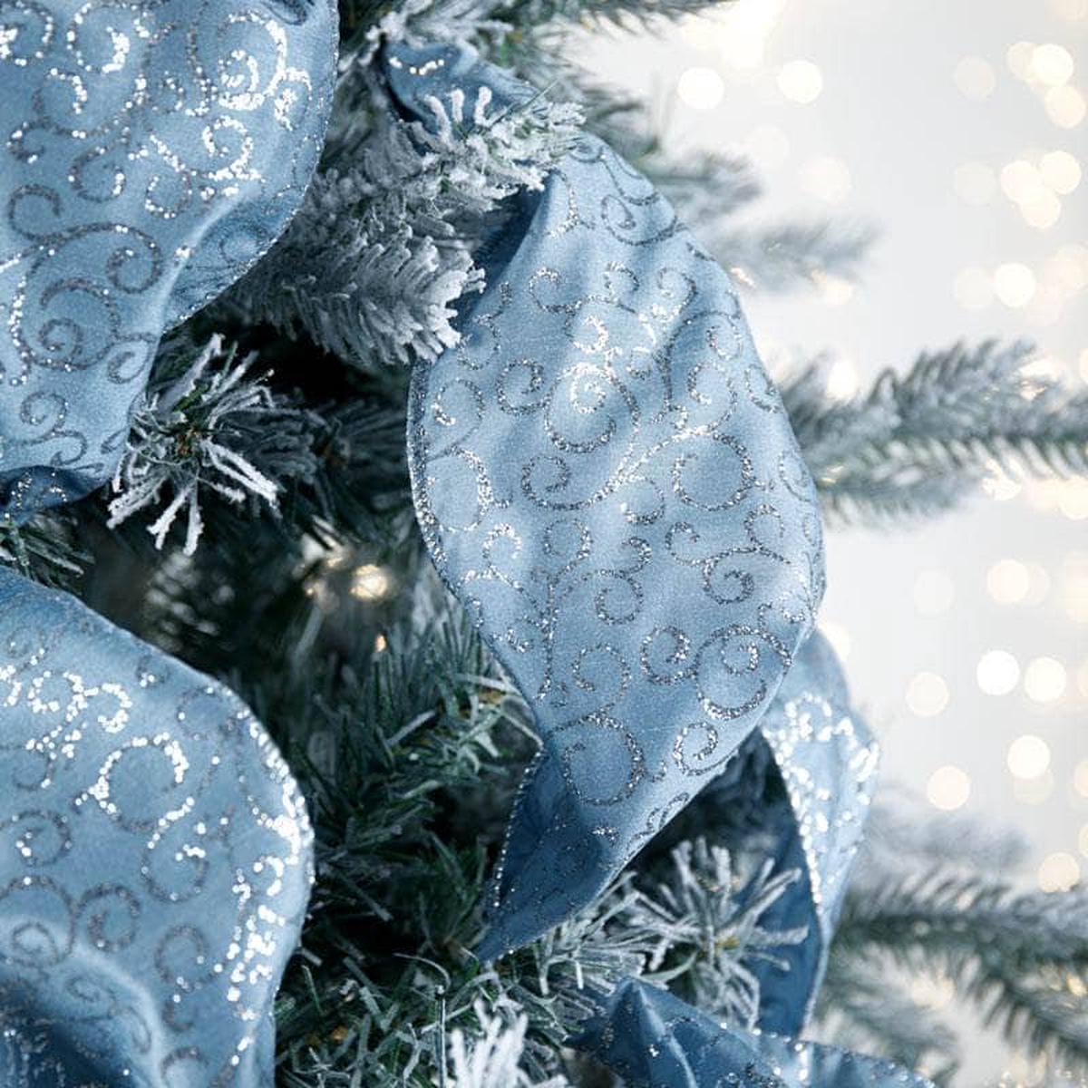 Winter Sky Blue Satin Roll of Ribbon - 2.7m